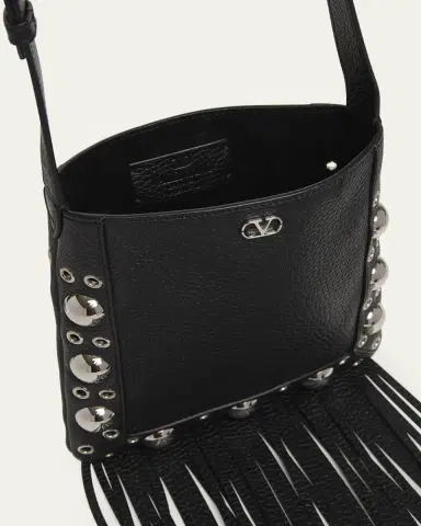 Valentino Garavani Nellcote Small Fringe Studded Leather Crossbody Bag | Thumbnail 4 Valentino Garavani Nellcote Small Fringe Studded Leather Crossbody Bag | Thumbnail 4