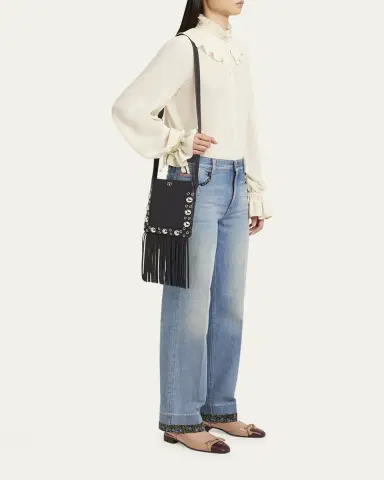 Valentino Garavani Nellcote Small Fringe Studded Leather Crossbody Bag | Thumbnail 5 Valentino Garavani Nellcote Small Fringe Studded Leather Crossbody Bag | Thumbnail 5