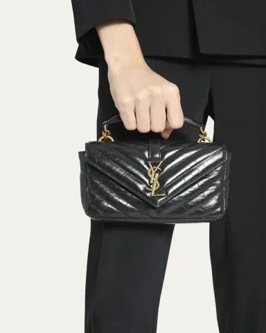 Saint Laurent College Mini YSL Quilted Top Handle Bag | Thumbnail 5 Saint Laurent College Mini YSL Quilted Top Handle Bag | Thumbnail 5
