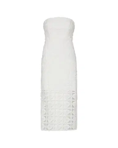 Milly Kait Strapless Tile Lace Midi Dress | Thumbnail 1 Milly Kait Strapless Tile Lace Midi Dress | Thumbnail 1