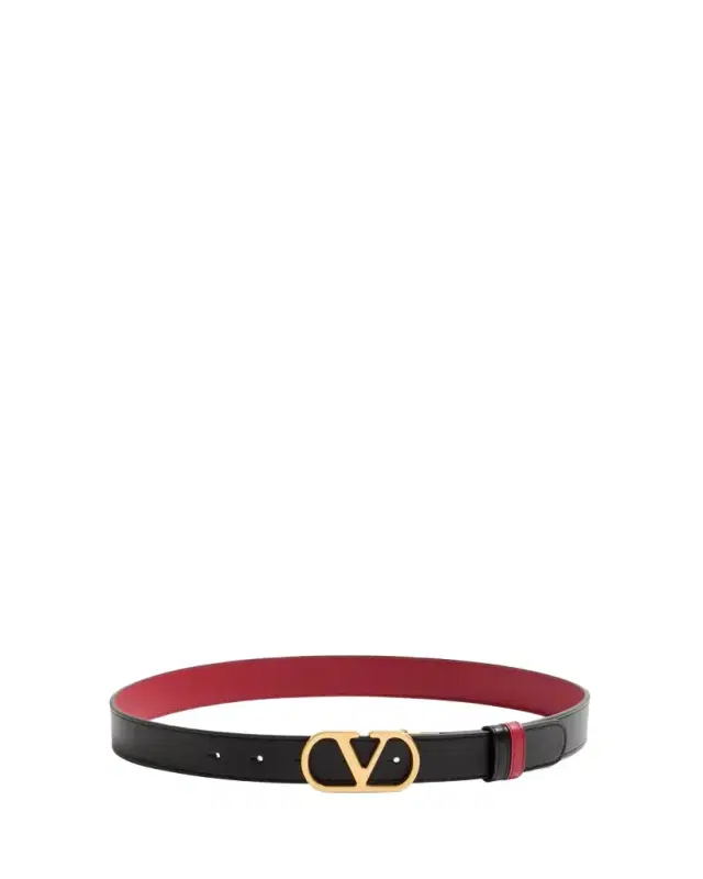 Valentino Garavani VLogo Signature Reversible Leather Belt, 30mm