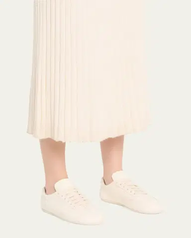 Prada Thin Leather Low-Top Sneakers | Thumbnail 2
