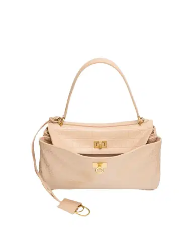 Balenciaga Rodeo Croc-Embossed Leather Top-Handle Bag | Thumbnail 1