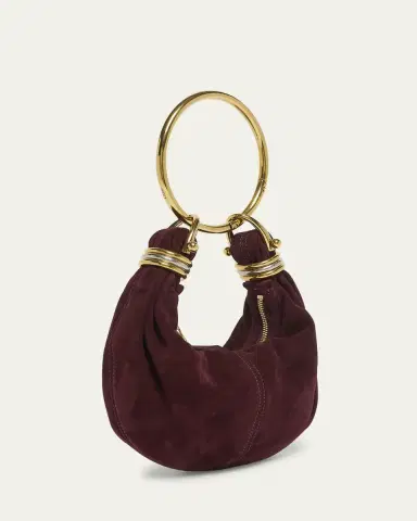 Chloé Bracelet Hobo Bag in Suede | Thumbnail 3 Chloé Bracelet Hobo Bag in Suede | Thumbnail 3