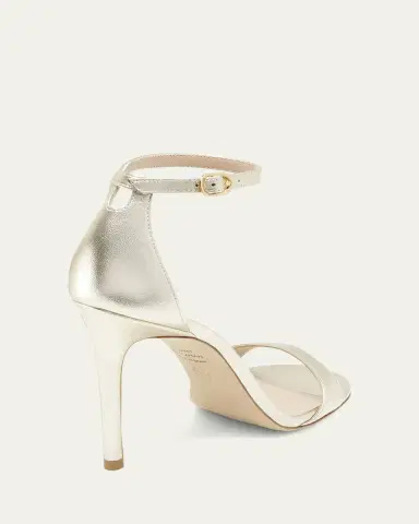 Stuart Weitzman Nudist Metallic Ankle-Strap Sandals | Thumbnail 3 Stuart Weitzman Nudist Metallic Ankle-Strap Sandals | Thumbnail 3