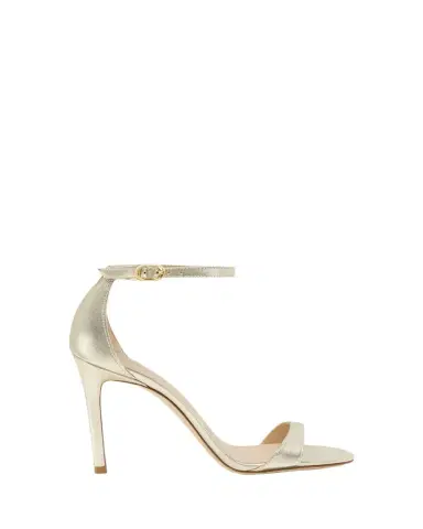 Stuart Weitzman Nudist Metallic Ankle-Strap Sandals | Thumbnail 1 Stuart Weitzman Nudist Metallic Ankle-Strap Sandals | Thumbnail 1