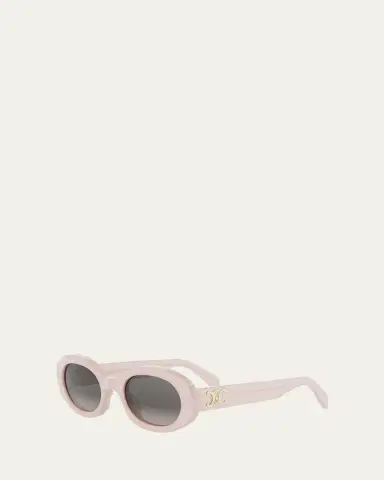 CELINE Triomphe Acetate Oval Sunglasses | Thumbnail 12 CELINE Triomphe Acetate Oval Sunglasses | Thumbnail 12