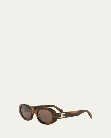 CELINE Triomphe Acetate Oval Sunglasses | Thumbnail 3 CELINE Triomphe Acetate Oval Sunglasses | Thumbnail 3