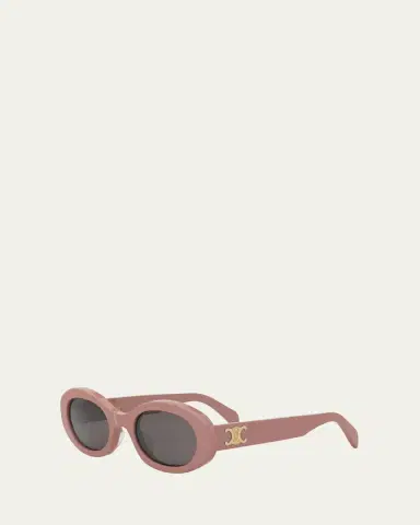 CELINE Triomphe Acetate Oval Sunglasses | Thumbnail 10 CELINE Triomphe Acetate Oval Sunglasses | Thumbnail 10