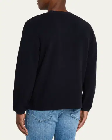 Frame Men's Cotton Waffle Textured Long-Sleeve T-Shirt | Thumbnail 3