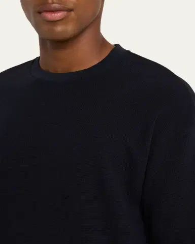 Frame Men's Cotton Waffle Textured Long-Sleeve T-Shirt | Thumbnail 5