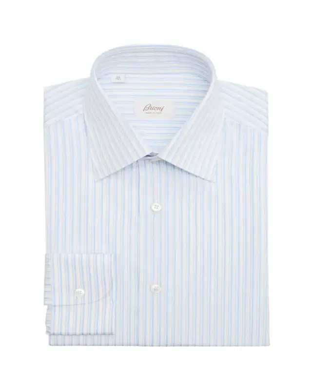 Men's Cotton Multi-Stripe Dress Shirt