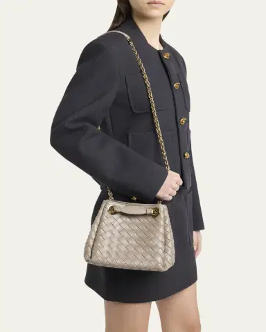Bottega Veneta Small Parachute Leather Shoulder Bag | Thumbnail 6