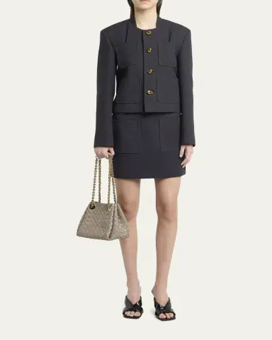 Bottega Veneta Small Parachute Leather Shoulder Bag | Thumbnail 9