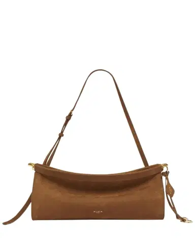 Alaïa Le Click Medium Shoulder Bag in Suede | Thumbnail 1 Alaïa Le Click Medium Shoulder Bag in Suede | Thumbnail 1