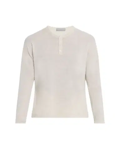 Bergdorf Goodman Men's Cashmere and Linen Henley Sweater | Thumbnail 1