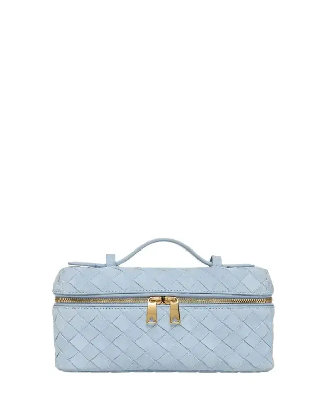 Bottega Veneta Bang Bang Vanity Intrecciato Suede Crossbody Bag