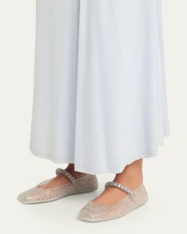 Jimmy Choo The Jelly Glitter Crystal-Strap Ballerina Flats | Thumbnail 2