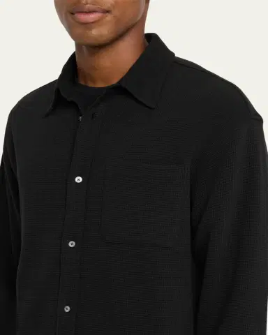Frame Men's Cotton Waffle Texture Button-Down Shirt | Thumbnail 5