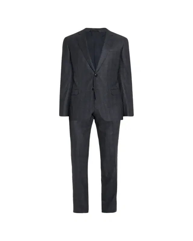 Men's Blurred Plaid G Line Two-Piece Suit