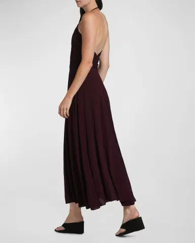 Alaïa Draped Halter Backless Gown | Thumbnail 2