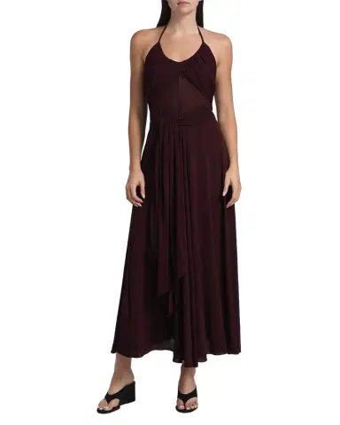 Alaïa Draped Halter Backless Gown | Thumbnail 1