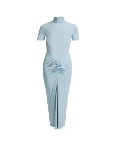 Alaïa Mock Neck Draped Midi Dress | Thumbnail 1