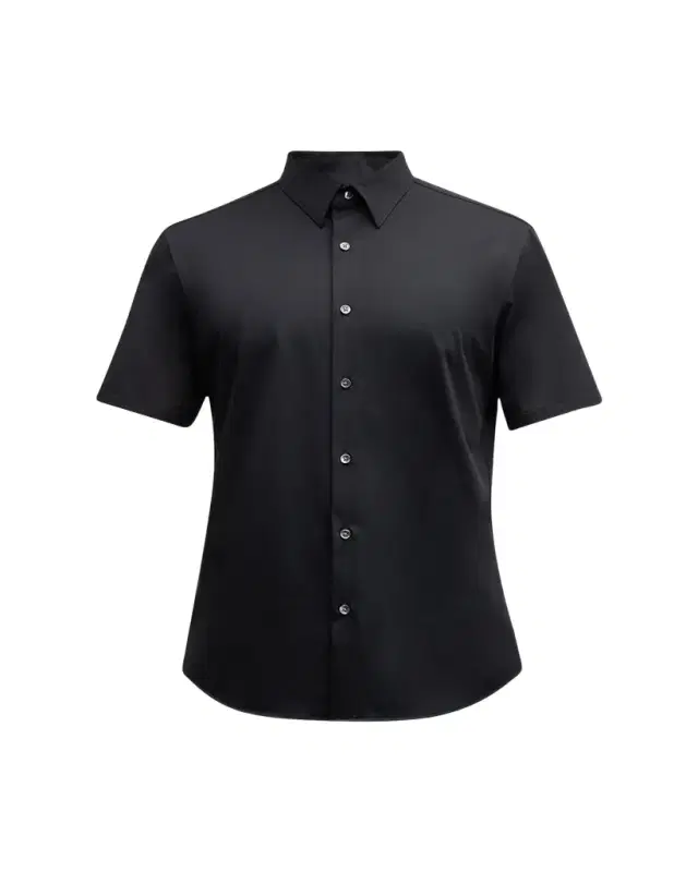 Theory Men's Irving Short Sleeve Shirt in Structure Knit