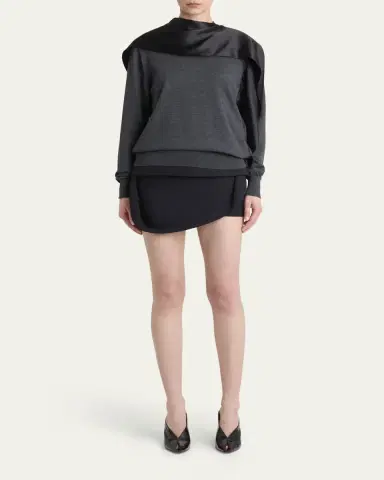 FERRAGAMO Wool Faille Micro Skirt | Thumbnail 2