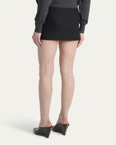 FERRAGAMO Wool Faille Micro Skirt | Thumbnail 3