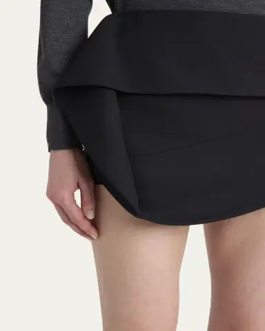 FERRAGAMO Wool Faille Micro Skirt | Thumbnail 5