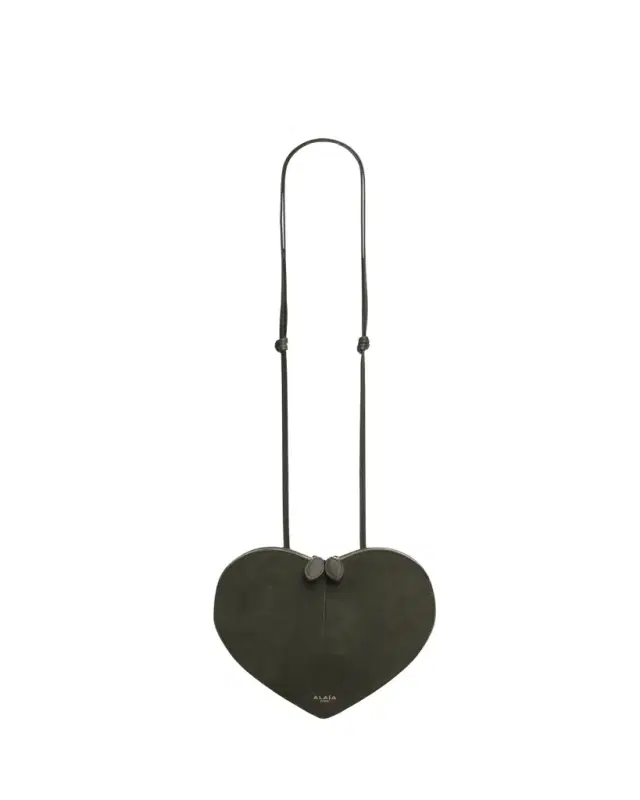 ALAÏA Le Coeur Crossbody Bag in Suede