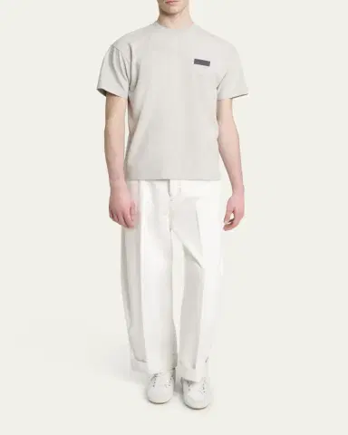 Givenchy Men's Slim Nylon and Suede Low-Top Sneakers | Thumbnail 3