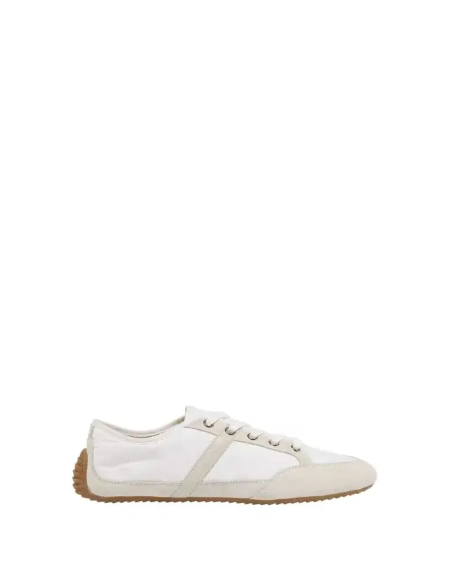 Men's Slim Nylon and Suede Low-Top Sneakers