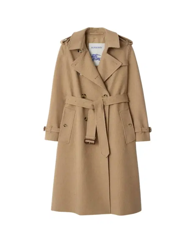 Burberry Kensington Belted Cashmere-Wool Double-Breasted Trench Coat