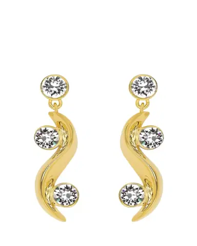 Oscar de la Renta Crystal Wave Drop Earrings | Thumbnail 1 Oscar de la Renta Crystal Wave Drop Earrings | Thumbnail 1