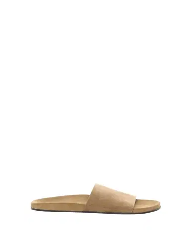 The Row Men's Hugh Suede Slide Sandals | Thumbnail 1