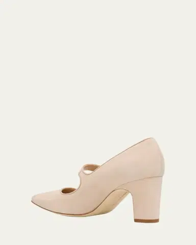 Manolo Blahnik Campariba Kid Suede Pumps | Thumbnail 3
