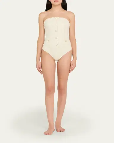 Simkhai Natalie Strapless One-Piece Swimsuit | Thumbnail 2 Simkhai Natalie Strapless One-Piece Swimsuit | Thumbnail 2