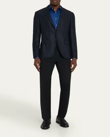 Bergdorf Goodman Men's Deerskin Flex-Sole Penny Loafers | Thumbnail 3