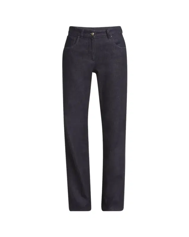 Giorgio Armani Cotton-Cashmere Denim Straight-Leg Trousers