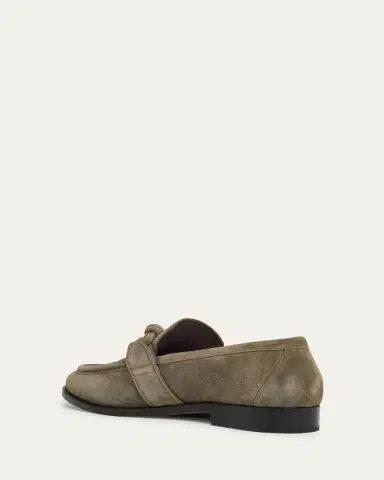 Bottega Veneta Men's Astaire Knot Suede Loafers | Thumbnail 4
