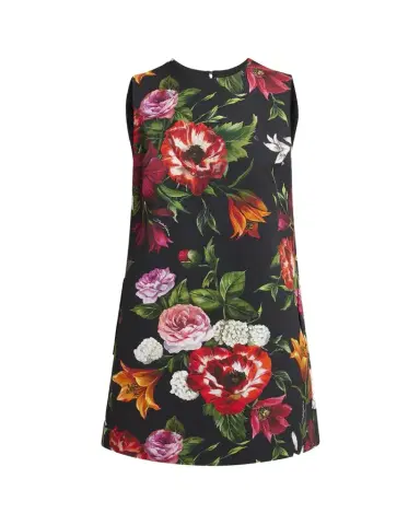 Dolce & Gabbana Floral-Print Sleeveless Mini Shift Dress | Thumbnail 1 Dolce & Gabbana Floral-Print Sleeveless Mini Shift Dress | Thumbnail 1