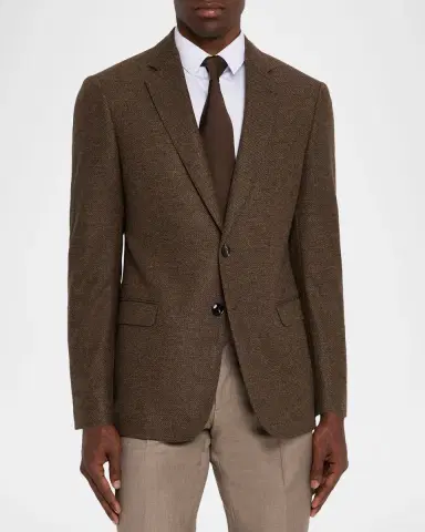 Giorgio Armani Men's Textured Wool and Cashmere G Line Sport Coat | Thumbnail 3 Giorgio Armani Men's Textured Wool and Cashmere G Line Sport Coat | Thumbnail 3
