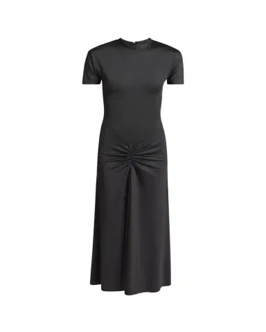 Victoria Beckham Gathered Drop-Waist Midi T-Shirt Dress | Thumbnail 1 Victoria Beckham Gathered Drop-Waist Midi T-Shirt Dress | Thumbnail 1