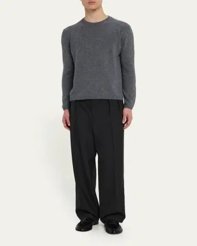 Bergdorf Goodman Men's Cashmere Crewneck Sweater | Thumbnail 2 Bergdorf Goodman Men's Cashmere Crewneck Sweater | Thumbnail 2