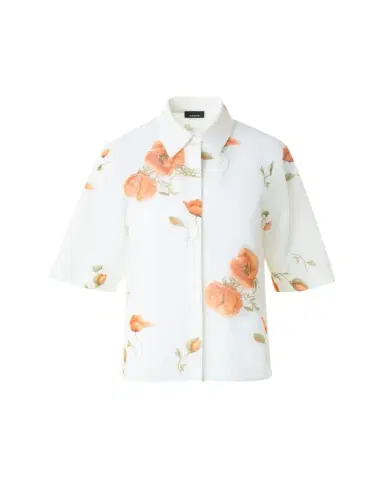 Akris Anemone Print Cotton Voile Blouse | Thumbnail 1