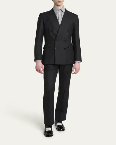 Givenchy Men's Double-Breasted Pinstripe Sport Coat | Thumbnail 2
