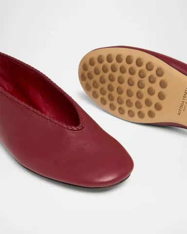 Bottega Veneta Lagoon Nappa Leather Ballerina Flats | Thumbnail 4 Bottega Veneta Lagoon Nappa Leather Ballerina Flats | Thumbnail 4
