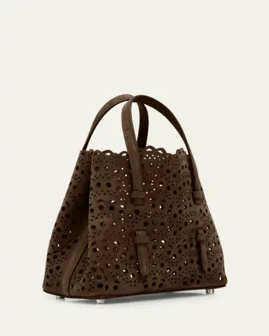 Alaïa Mina 20 Top-Handle Bag in Perforated Suede | Thumbnail 3 Alaïa Mina 20 Top-Handle Bag in Perforated Suede | Thumbnail 3